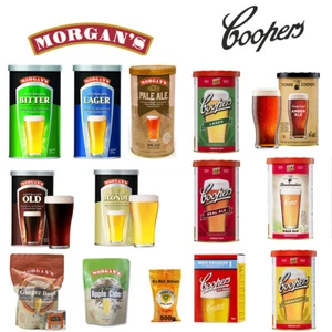 Morgan's Coopers Craft Ale Lager Kit de Cerveza Stout Pilsner IPA Sidra Jengibre Cerveza - Imagen 1 de 74