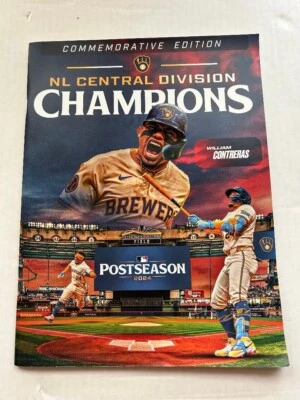 Milwaukee Brewers 2024 Central Division Champs Commemorative Program Contreras - Image 1 of 3