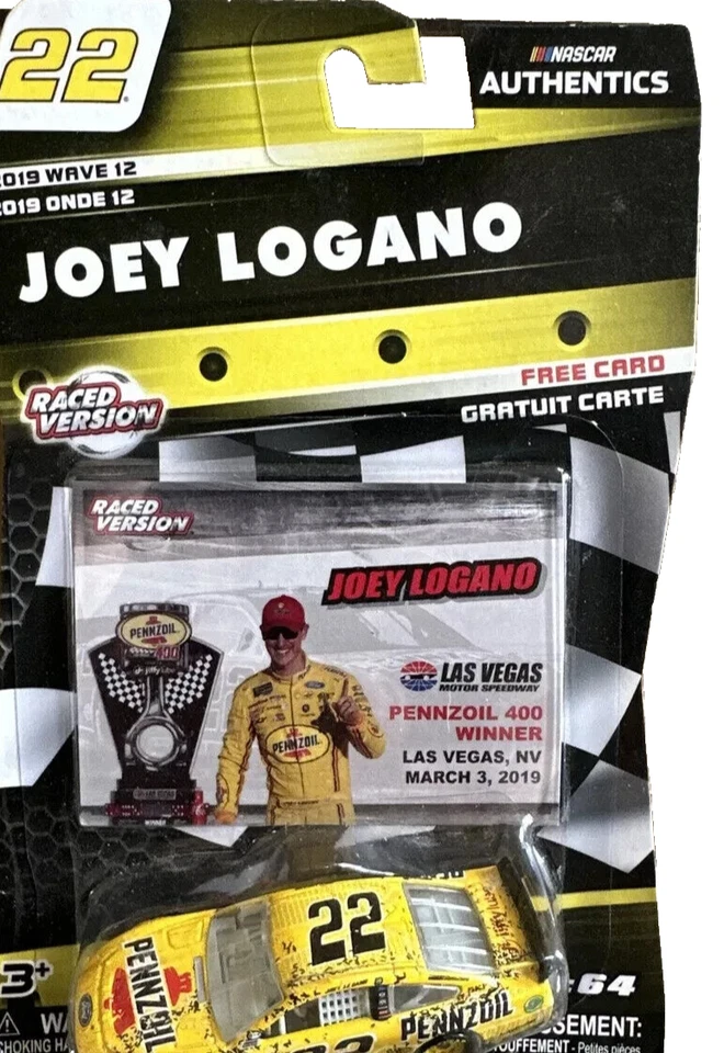 Joey Logano #22 Pennzoil Authentics Wave 12 2019 Las Vegas ganar 1:64 ¡Envío gratuito! Foto 1 de 1