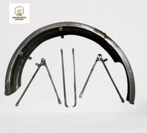 FIT FOR Matchless G3L AJS 16m Military Model Rear Mudguard Raw 1949 WITH STAY - Foto 1 di 4