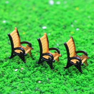TYS18075O 12pcs Model Train Railway Platform Leisure Chair Bench Settee 1:75 OO - Picture 1 of 5