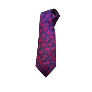Corbata volquete ancha geométrica Forbes & Wallace Midcentury vintage años 60 70 4,5" - Imagen 1 de 2