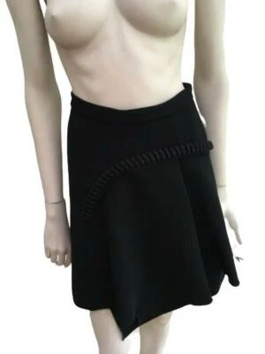 FALDA TALLADA ASIMÉTRICA NEGRA EMBELLECIDA TALLA F 34 US 2 UK 6 XS Foto 1 de 4