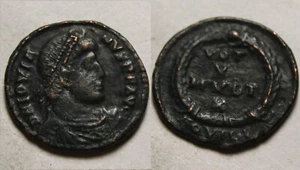 Rare Genuine Ancient Roman coin Jovian 363 AD Aquileia Laurel wreath of success - Picture 1 of 4