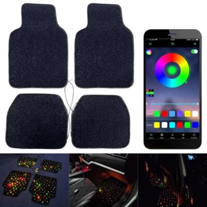 Starlight Car Mat Universal Fiber Optic Car Mat, Changes Colors with App, Remote - Bild 1 von 23