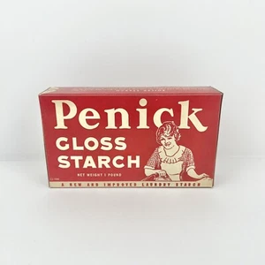 Vintage Penick Glanzstärke 1940 Wäschestärke Nettogewicht 1 Pfund NEU VERSIEGELT NOS - Bild 1 von 5