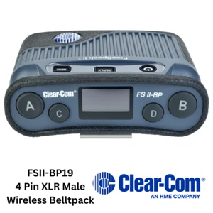 Clear-Com FreeSpeak FSII-BP19-X4 InterCom Beltpack XLR-4M 1.9Ghz New+Warranty - Picture 1 of 12