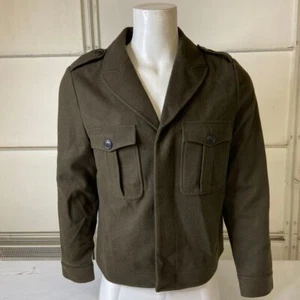 EXPRESS Wool Military Jacket Men's Size M Olive 04105030 - Picture 1 of 6