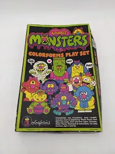 Set da gioco vintage 1987 Amable Monsters Colorforms completo Fair Cond - Foto 1 di 12