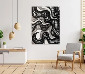 3D Graue Linien H437 Wandaufkleber Wandgemälde Abziehbilder Jacqueline Reynoso E - Bild 1 von 10