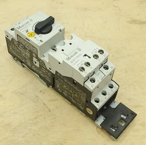 Moeller 7.5HP @ 480VAC Motor Starter 24VDC Coil SE00-11-PKZ0 & PKZM0-10 Overload - Picture 1 of 7