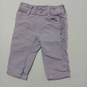Gymboree Baby Toddler Girls 0-3M Skinny Leg Jeans Purple Stretch Pockets Denim