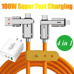 4 in 1 Fast USB Charging Cable Universal Multi Function Cell Phone Charger Cord - Picture 1 of 19