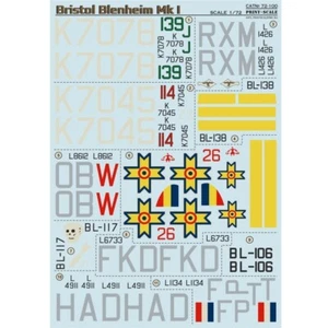 Print Scale 72-100 Decal Flugzeug 1:72 Bristol Blenheim The complete set 2 leaf - Bild 1 von 12