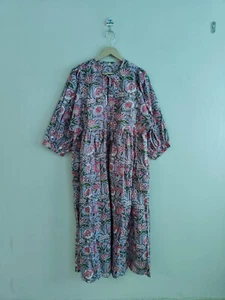 Block print dress,  women dress, Cotton dress Summer dress women, Floral dress - Picture 1 of 6