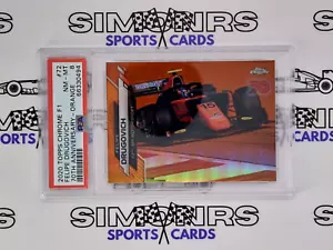2020 Topps Chrome F1 Formula 1 Felipe Drugovich Orange 70th Anniversary 72 PSA 8 - Picture 1 of 2