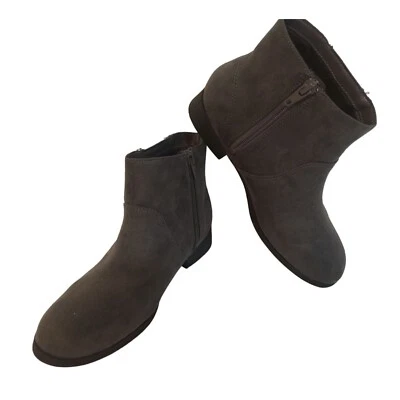 Brash Botines Botas Mujer Niñas Talla 5 Gris Imitación Gamuza Estrella Cremallera Chelsea Foto 1 de 4