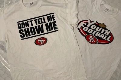 Vintage NFL Draft San Francisco 49ers Don't Tell Me Show Me Singletary Novo Extra Grande Antigo - Imagem 1 de 4