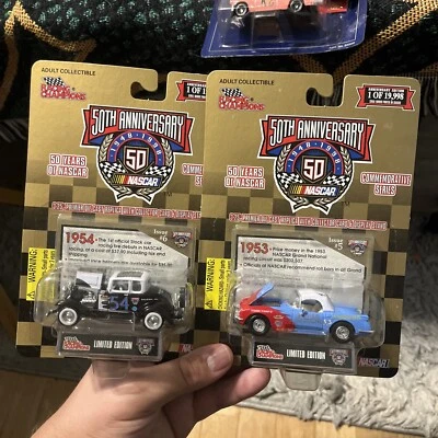 Lot Or 2 Racing Champions Nascar 50th Anniversary 1953 Corvette 1954 Ford Coupe — 第 1/4 张图片