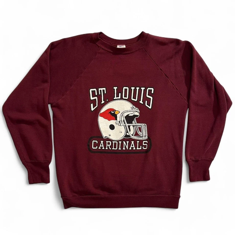 复古 20 世纪 80 年代圣路易斯红雀队橄榄球套头衫 AN61700 — 第 1/1 张图片