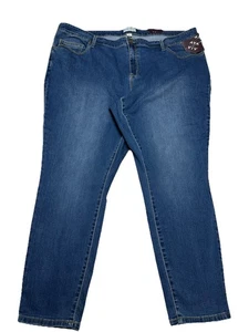 Ava & Viv Jeans Blue Denim High Rise Skinny Stretch Womens Plus Size 26x28 - Picture 1 of 10
