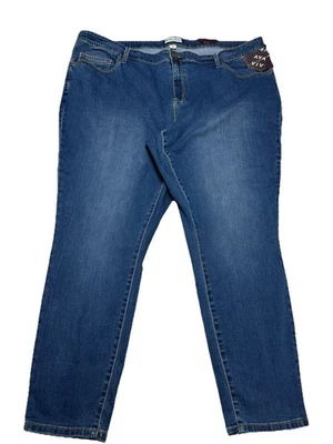 Ava & Viv Jeans Blue Denim High Rise Skinny Stretch Womens Plus Size 26x28 - Image 1 of 4