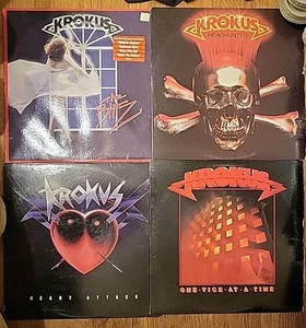 KROKUS 4LP Lot Metal One Vice Headhunter Blitz Heart Attack - Picture 1 of 2