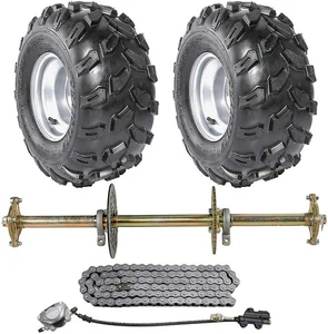 Kit de eje trasero 32" Go Kart ATV ruedas de 8" 428 cadena piñón buje conjunto de freno - Imagen 1 de 10
