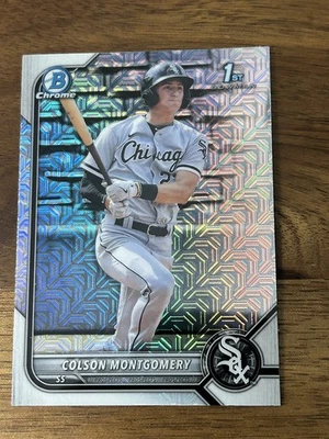 2022 Bowman Chrome Colson Montgomery 1st Mega Box Mojo Refractor White Sox - Image 1 of 2