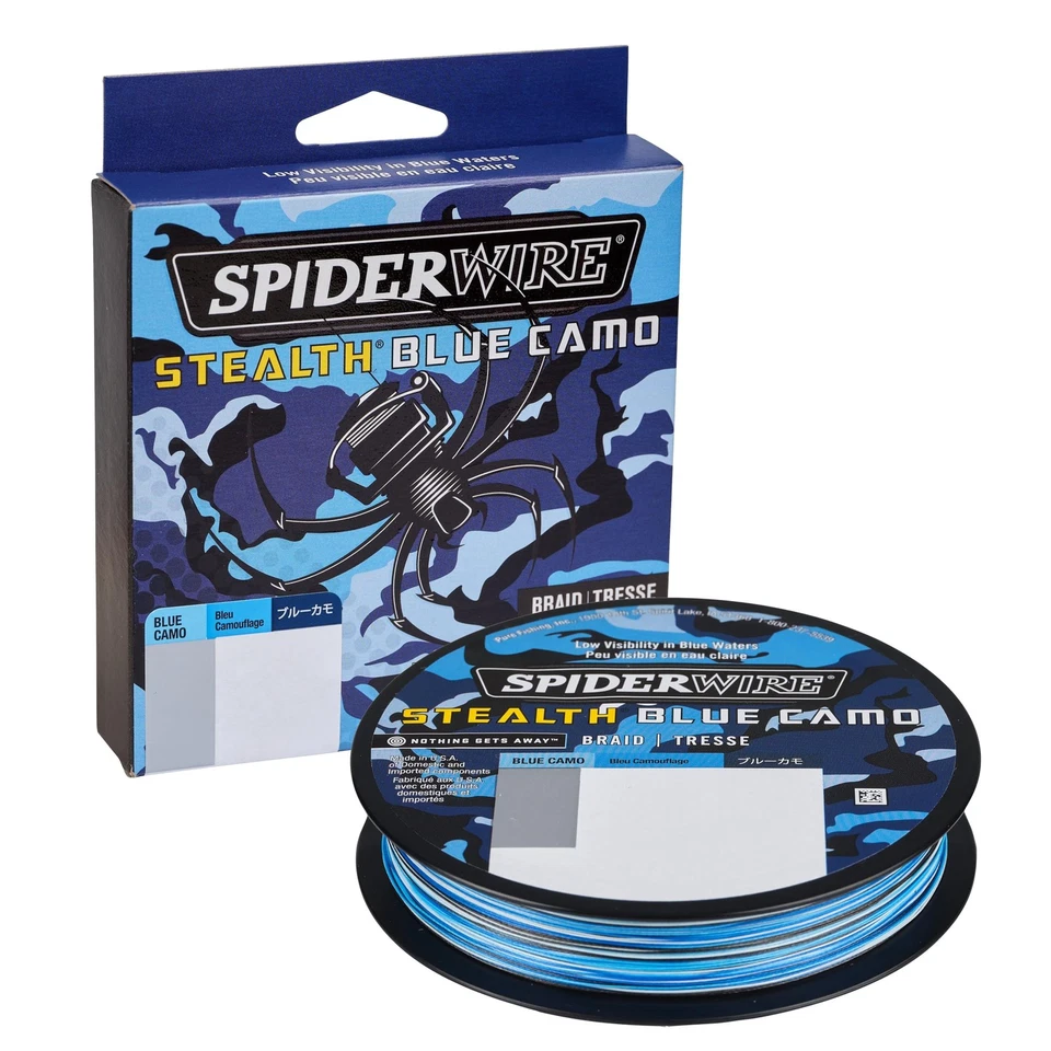 SpiderWire Stealth® Superline, Blue Camo, 80lb | 36.2kg, 300yd | 274m Braided - Image 1 of 4
