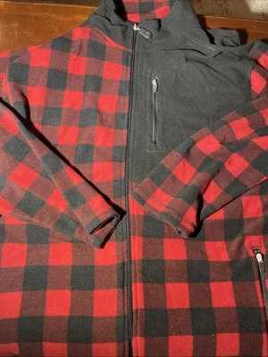 Reel Legends NWT Checkered Fleece Men's Zipper Front Jacket Size XL - Image 1 of 4