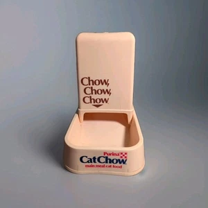 Vintage 80er 90er Purina Cat Chow Wende Katzenfutter Wassernapf Schale - Bild 1 von 5