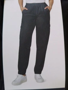 Gap Women's Elastic Waist Twill Regular Fit Cargo Pants Black Large NWT - Picture 1 of 4