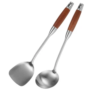 3X(Stainless Steel Spatula for Carbon Steel, Stainless Steel Wok Spatula8070 - Bild 1 von 6