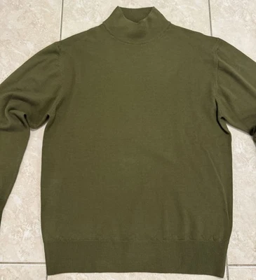 Suéter de lana para mujer Bloomingdale’s Sutton Studio cuello falso verde talla grande Foto 1 de 4