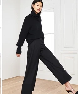 Maglione pullover girocollo Quince nero bambino lana di alpaca lussuoso accogliente taglia Lg - Foto 1 di 7