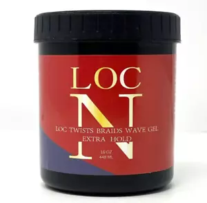 LOC N Gel Loc, twists, braids, edge gel Extra Hold 16oz Exp 02/27 NEW - Picture 1 of 5