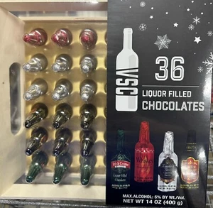VSC Likör gefüllte Pralinen Geschenk Holzbox 36 Karat 14 Unzen BB: 9/25 - Bild 1 von 2