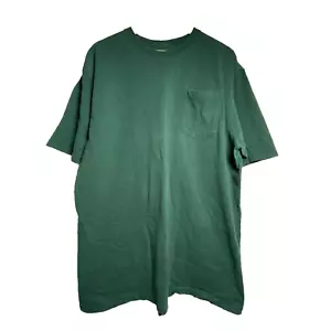 Carhartt T-Shirt Uomo XL Alta Originale Vestibilità Tasca Petto Abbigliamento da Lavoro Verde Scuro - Foto 1 di 9