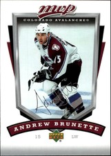 2006-07 Upper Deck MVP Colorado Avalanche Hockey Card #78 Andrew Brunette