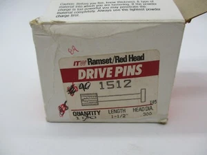 ITW Ramset / Red Head Drive Pins # 1512 Box of 90 Free Shipping - Picture 1 of 4
