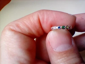 Nuovi orecchini unisex a cerchio in argento 925 con zirconi - Foto 1 di 4