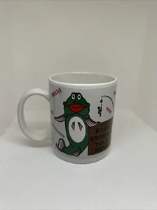 1992 Butthead Laid Back Lifestyle Gifts Fish Stories Told Here Ceramic Mug Cup - Picture 1 of 6