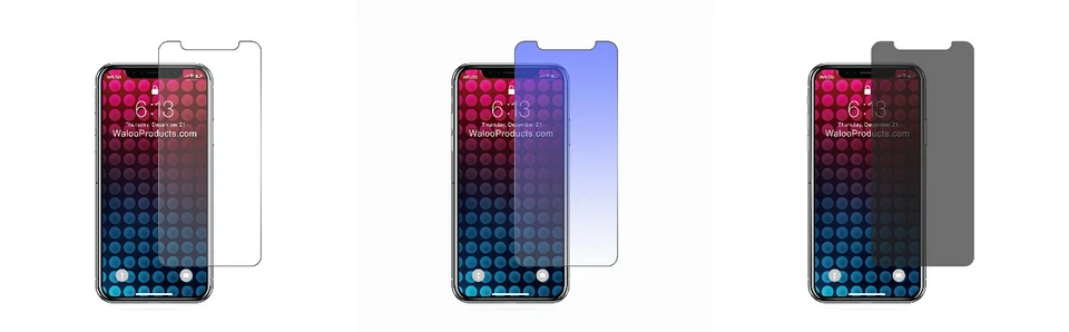 Waloo Privacy/Tempered/Blue Light Tempered Glass Screen Protector for iPhone - Image 1 of 1