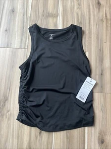 Layer 8 Trail Tank Top Women L Black Sweat Wick Athletic Fit Qwick Dry Fabric - Picture 1 of 4