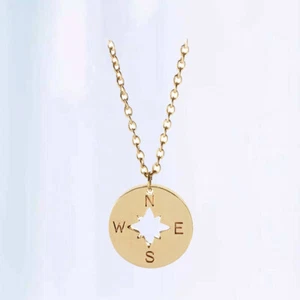 Friends Gift Necklace Working Compass Charm Friend Relationship Necklace - Picture 1 of 12