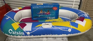 Vintage Sevylor Catalina 6'5" Inflatable Boat Raft Float + Box (No Oars or Pump) - Picture 1 of 3