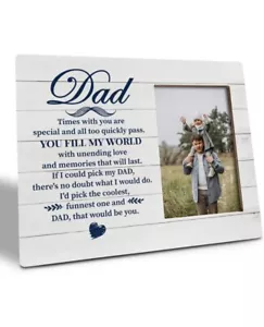 Dad Picture Frame You Fill My World Gift - Father's Day Gift, Dad Gift - Picture 1 of 4