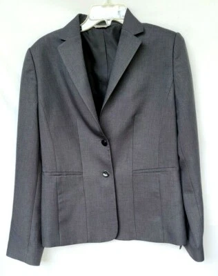 Edwards Signature Blazer Womens Size 10T Gray Lined Fitted Uniform New Tags - Image 1 of 4
