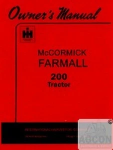 International Harvester Farmall 200 Tractor Propietario Operadores Manual IH - Imagen 1 de 3
